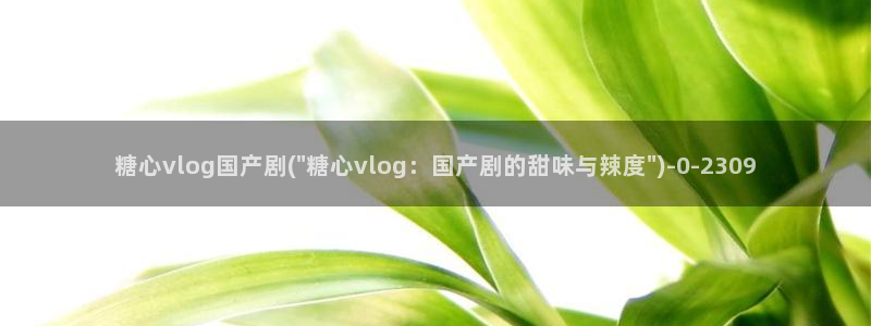 ww糖心vlog
